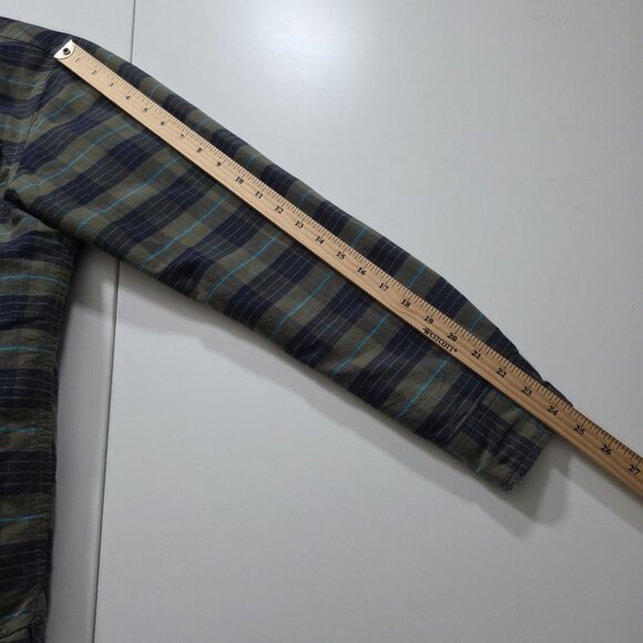 North Face Quilted Overshirt Mens S Plaid Shacket Outdoor Preppy Upcycle FLAW - Picture 5 of 16